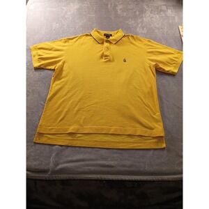 Nautica Polo Shirt Mens XL Yellow Cotton Made Canada Short Sleeve Casual Top